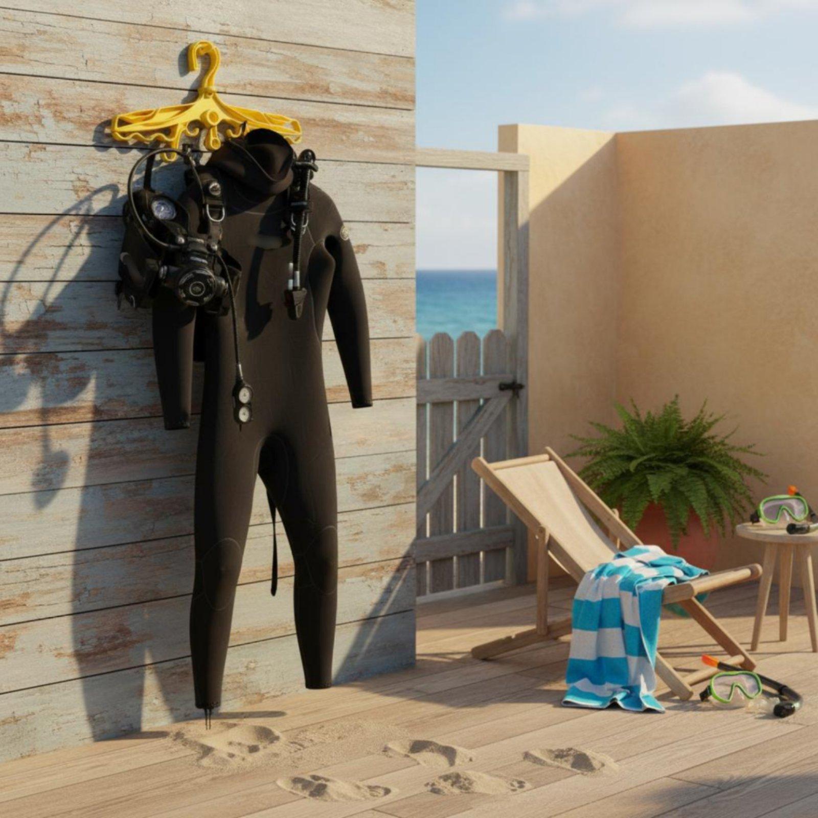 Aquatic Sports Scuba - Plastic duikhanger met acht haken, droogrek