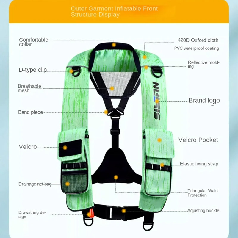 Nieuw opblaasbaar Luya-vissred - Life Jacket Buoyancy recensie en prijs